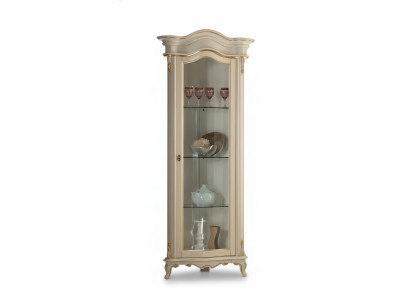 Massieve houten vitrinekast met glazen deuren echt houten vitrine woonkamermeubilair dressoir