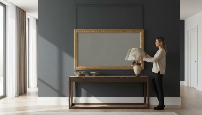 Italiaanse klassieke design spiegel meubelen wandspiegel hout goud meubels nieuw
