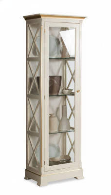 Massief houten vitrinekast van glas Echt houten vitrinekast Woonkamermeubels Sideboard