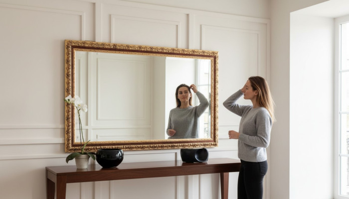 Italiaans Klassiek Designer Spiegel Meubels Wandspiegel Hout Goud Meubels Nieuw
