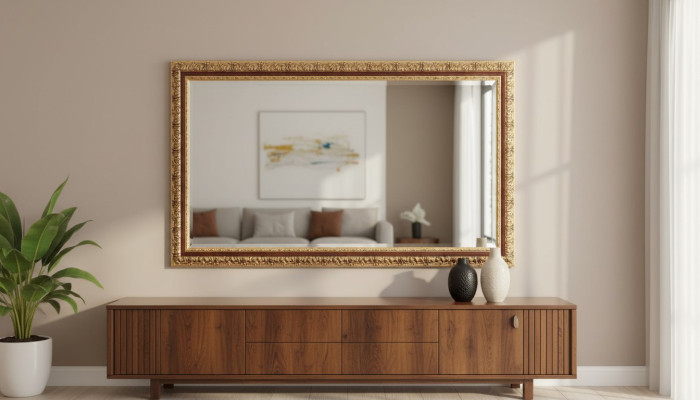Italiaans Klassiek Designer Spiegel Meubels Wandspiegel Hout Goud Meubels Nieuw
