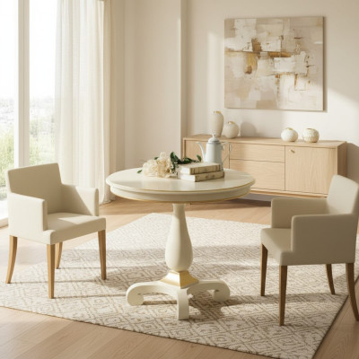 Luxe Ronde Tafel Massief Hout Italiaans Eetkamertafels Ronde Meubels Eettafel Nieuw