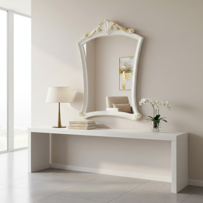 Luxe spiegel klassiek ontwerp witte spiegelmobilier stijlen Elisa nieuwe spiegel