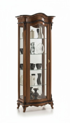 Woonkamer meubels Massief houten vitrines Glas kast Echt houten dressoir Vitrine