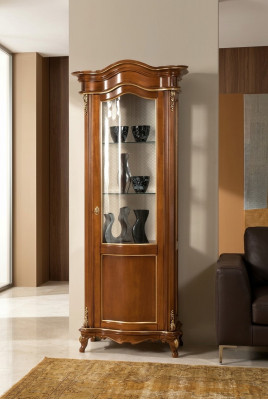 Woonkamer meubels Glazen kast Vitrine Houten vitrines Glazen kast Kasten Planken