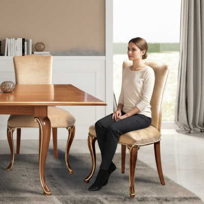 Stoel Hout Italiaanse Meubels Eetkamerstoelen Luxe Ontwerp Fauteuil Echt Hout