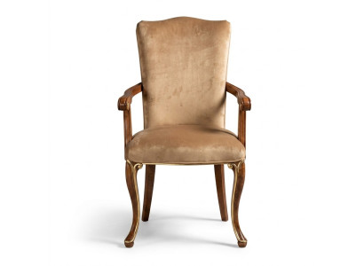 Stoel 1-zits eetkamer houten fauteuil Italië meubel ontwerp klassieke leunstoelen
