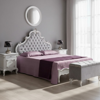Bed slaapkamer design bedden hout tweepersoonsbed Italiaanse meubelen Chesterfield