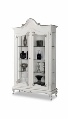 Vitrine Wit Glazen Kast Ontwerp Klassieke Kast Luxe Houten Meubels Vitrines Nieuw