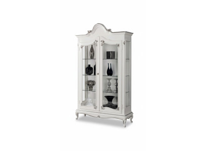 Vitrine Wit Glazen Kast Ontwerp Klassieke Kast Luxe Houten Meubels Vitrines Nieuw