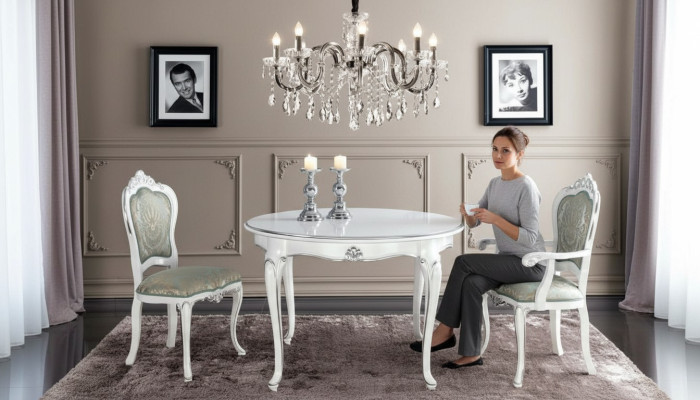 Tafel Set 2x Stoel Eetkamerstoel Stoelen Hout Luxe Eetkamerset Ensemble 3-delig Nieuw