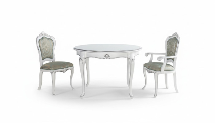 Tafel Set 2x Stoel Eetkamerstoel Stoelen Hout Luxe Eetkamerset Ensemble 3-delig Nieuw