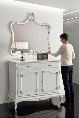 Kommode Italiaanse meubelen dressoir spiegel ladekast dressoir kast hout nieuw