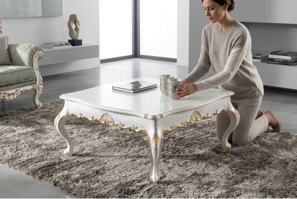 Salontafel Bijzettafel Woonkamer Houten Tafels Bijzettafel Italiaanse Stijl Tafel Wit