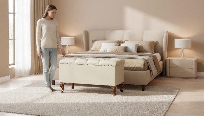 Voetenbank Ontwerp Hout Italiaanse Meubels Luxe Woonkamer Kruk Stijlen Elisa Nieuw