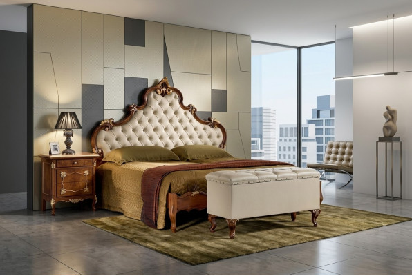 Bed Meubels Tweepersoonsbed Chesterfield Slaapkamer Meubels Bedden Meubels Italië Nieuw