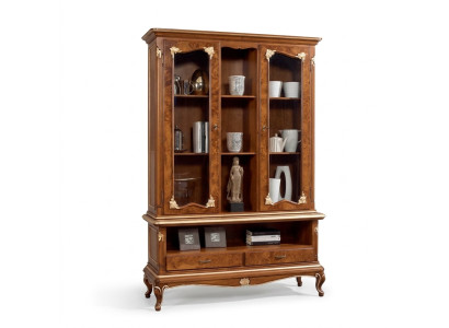 Vitrine Glas Kast Kasten Vitrines Hout Dressoir Italiaanse Meubels Bruin
