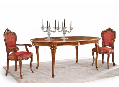 Eetkamer set Eettafel Groep Klassiek Echt Hout 3-delige Set Stoelset 2x Stoelen