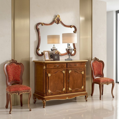 Dressoir Commode Spiegel Commode Laden Hout Art Deco Luxe Ontwerp Set 2-delig