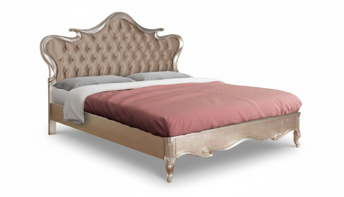 Chesterfield-bed bekleding design luxe tweepersoons hotelbedden Italiaans hout nieuw