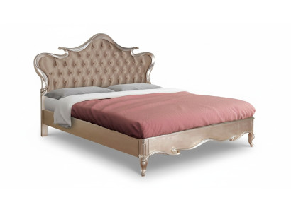 Chesterfield-bed bekleding design luxe tweepersoons hotelbedden Italiaans hout nieuw