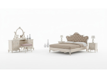 Luxe slaapkamer set Bed Nachtkastjes Kruk Kaptafel Spiegel Volledig nieuw