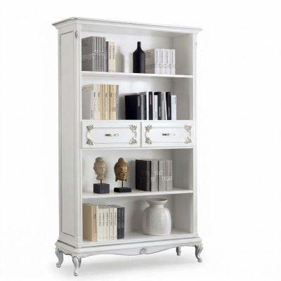 Woonkamer vitrinekast boekenplank dressoir Klassiek meubilair planken hout.