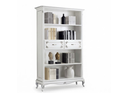 Woonkamer vitrinekast boekenplank dressoir Klassiek meubilair planken hout.
