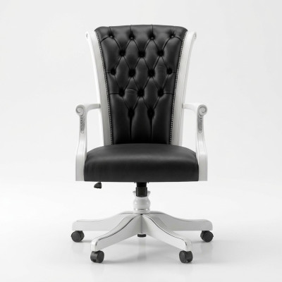 Kantoorstoel Hout Directiestoel Chesterfield-Italiaanse meubels Draaistoel Fauteuil Stoel