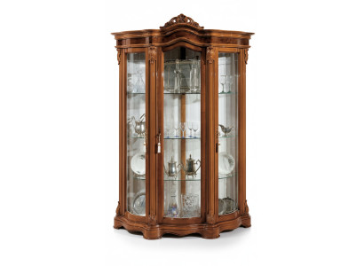 Vitrine glazen kast vitrinekast woonkamer hout dressoir Italiaanse meubels rek