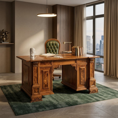 Klassiek bureau kantoortafel bureau bureau computer tafels Italië.