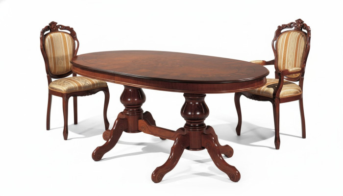 Eetkamer set Eettafel Klassieke echt houten set Stoelset 2x stoelen 3-dlg.
