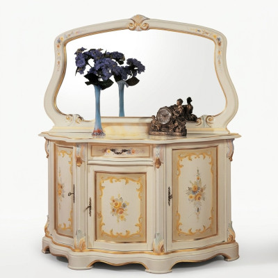 Elegante stijl meubels slaapkamer ladekast kast klassieke dressoir met spiegel