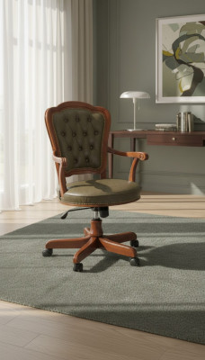 Bureaustoel Draaistoel Chesterfield directeursstoel Italiaanse meubelen Fauteuil Leunstoel