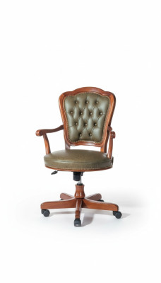 Bureaustoel Draaistoel Chesterfield directeursstoel Italiaanse meubelen Fauteuil Leunstoel