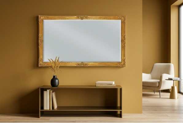 Spiegel Italiaans Klassiek Design Meubels Wandspiegel Hout Meubels xll groot