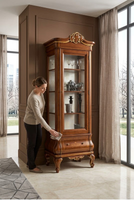 Vitrine Glazen Kast Houten Kasten Woonkamer Vitrines Italiaanse Luxe Meubels