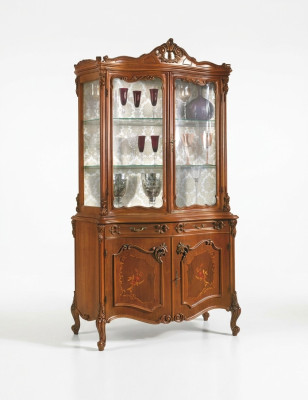 Vitrine Eetkamer Dressoir Massief Houten Kasten Italiaanse Meubels Glazen Kast Nieuw.