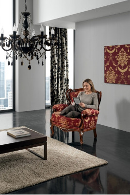 Meubels Stoelen Art deco Design Fauteuil Textiel Woonkamer Lounge Luxe Design Nieuw