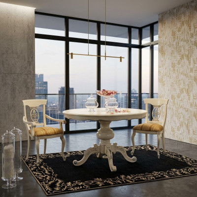Meubel eetset tafel 2 stoelen eettafel set 3-delig eetkamer klassiek meubel