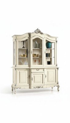 witte vitrine Italiaanse luxe meubels vitrines dressoir glazen kasten