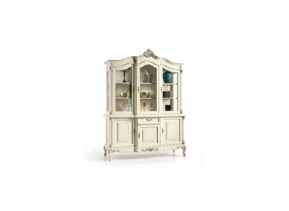 witte vitrine Italiaanse luxe meubels vitrines dressoir glazen kasten