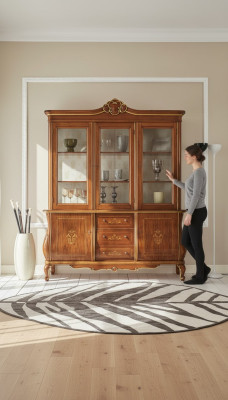 Italiaanse meubel vitrine kast woonkamer dressoir kasten vitrines xxl groot