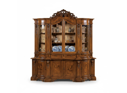 Vitrines Massief Houten Glas Kast Echt houten vitrine Woonkamer meubels Dressoir