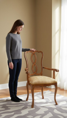 Klassieke stoelen Stoelontwerper Eetkamerstoel Luxe houten leunstoel Houten stoel