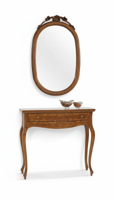Console Mirror Sideboard Set Wood Italian Furniture Styles Elisa 2-piece New