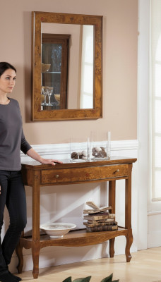 Italiaanse meubels 2-delige set meubelstijl StileElisa dressoir spiegel houten console.
