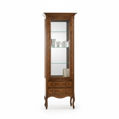 Meubel Glazen kast Vitrine Hout Vitrines Glas Kast Kasten Planken Italië
