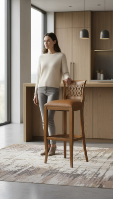 Barkruk ontwerpstoelen toonbankkruk barkrukken Italië leder luxe stoel bar