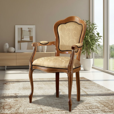Klassieke stoelen Ontwerper Eetkamerstoel Luxe Houten Armstoel Houten Stoel Stoel